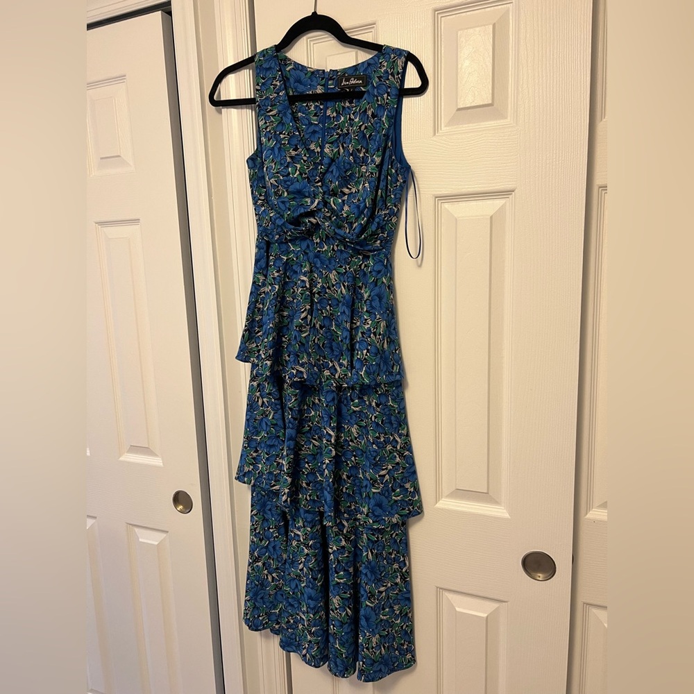 Sam Edelman Blue Floral Tiered Maxi Dress